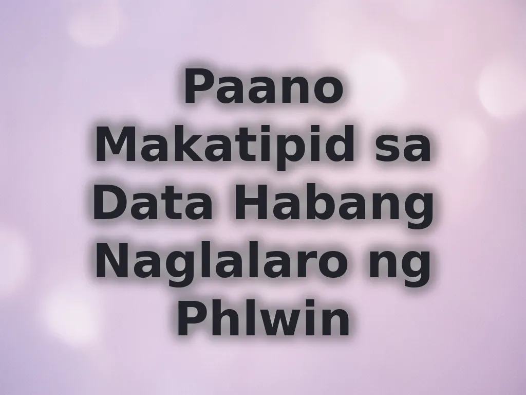 Data saving guide